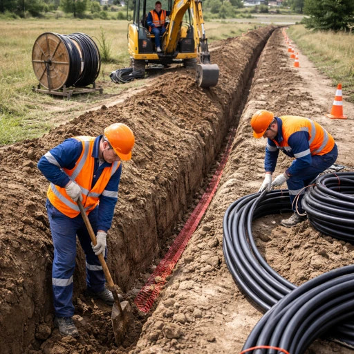 Výkopové práce pro inženýrské sítě